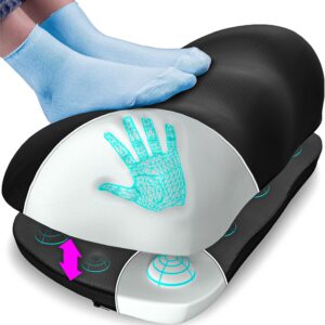 Adjustable Cloud Foot Rest for Under Desk at Work with Pressure Point Nodes – Ergonomic Memory Foam Office Foot Stool & Under Desk Footrest for Gaming & Home Office, Supports Posture