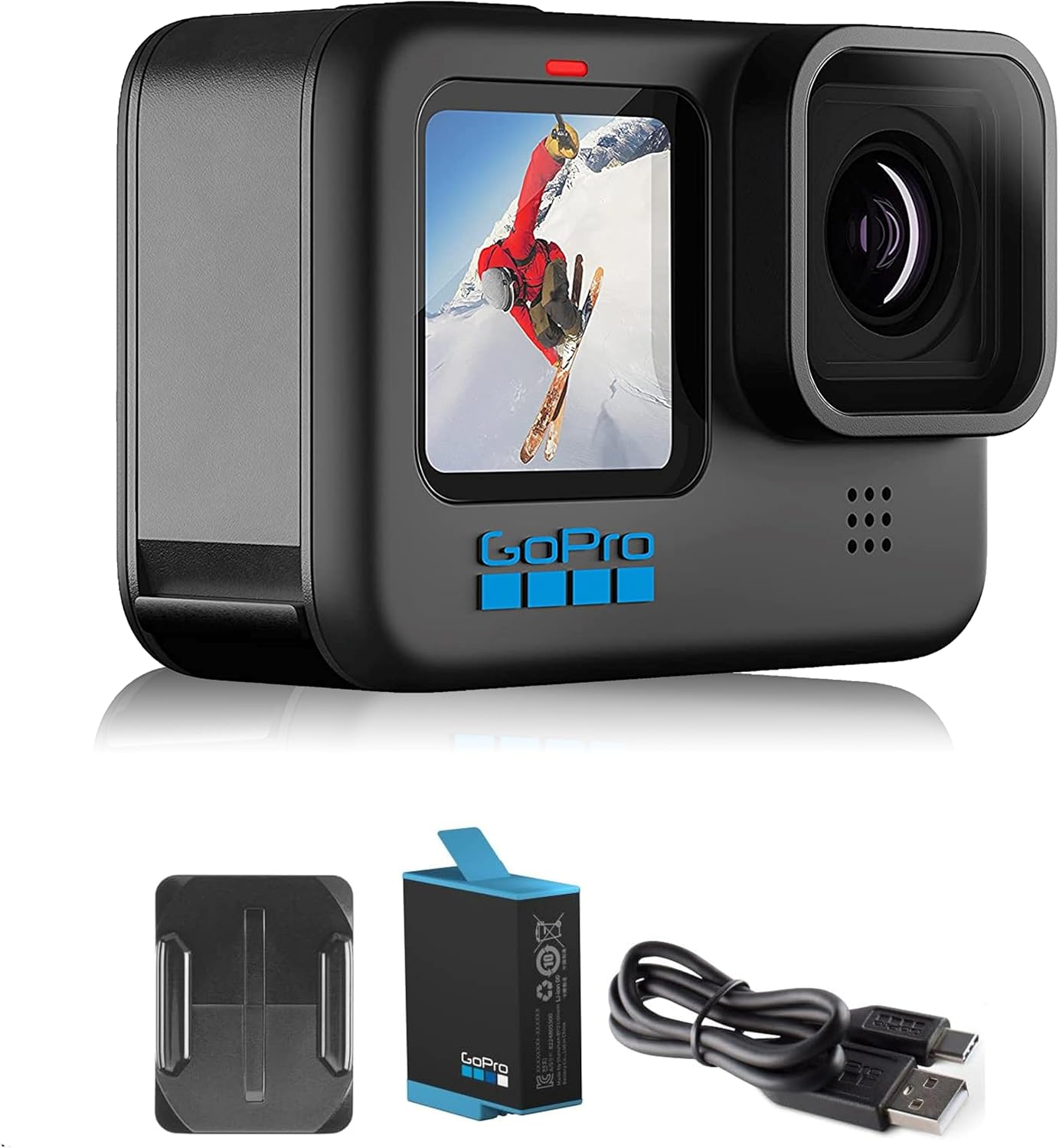GoPro HERO10 Black- E-Commerce Packaging – Waterproof Action Camera with Front LCD & Touch Rear Screens, 5.3K60 Ultra HD Video