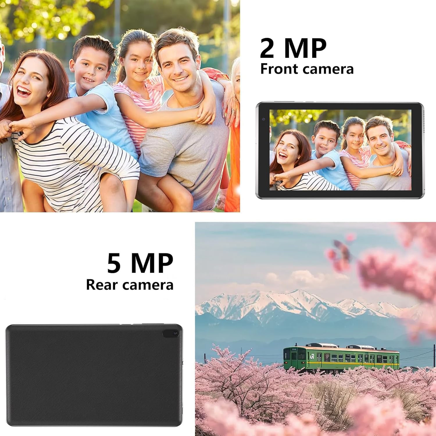 YQSAVIOR Tablets, Android 14 Tablet 7 inch, 4GB RAM 32GB ROM Tablet PC Quad-Core Processor Computer Tablet for Kids, IPS Screen, Dual Camera, WiFi, Bluetooth Tab PC - Image 3