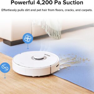 roborock Q7 Max Robot Vacuum and Mop Combo, 30-Level Water Flow Control, 4200Pa Suction, PreciSense LiDAR Navigation, No-Go & No-Mop Zones, App & Voice Control, Ideal for Pet Hair