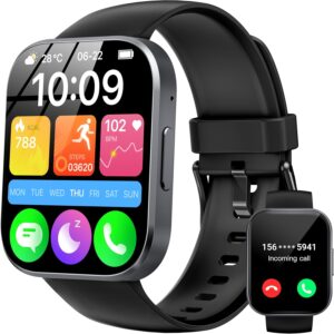 OUKITEL Smart Watch(Answer/Make Call), 1.91″ HD Smartwatches for Men Women, Fitness Tracker with Heart Rate Sleep SpO2 Monitor, IP68 Waterproof, 100+Sport Mode Fitness Watch for Android iOS