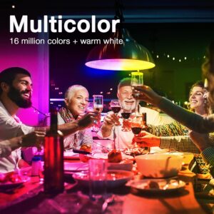 DAYBETTER Tuya Smart Light Bulbs, RGBCW WiFi Color Changing Led Bulbs Compatible with Alexa and Google Home Assistant, A19 E26 9W 800LM Multicolor Led Light Bulb, No Hub Required, Light Bulbs 12 Pack