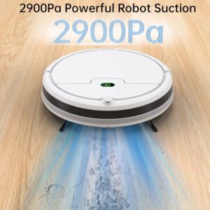 Robot Vacuum Cleaner, Tangle-Free 2900Suction Robot Vacuum,Slim, Automatic Self-Charging Robotic Vacuum Cleaner, Ideal for Pet Hair,Hard Floor and Low Pile Carpet