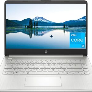 HP 14 inch Laptop, HD Display, 12th Generation Intel Core i3-1215U, 8 GB RAM, 256 GB SSD, Intel UHD Graphics, Windows 11 Home in S Mode, 14-dq5009nr (2024)
