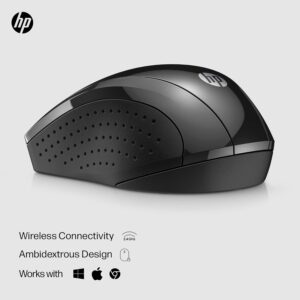 HP X3000 G3 Wireless Mouse – Black, 15-Month Battery, Side Grips for Control, Travel-Friendly, Blue LED, Powerful 1600 DPI Optical Sensor, Compatible with Wins PC/Laptop, Mac, Chromebook (683N7AA)