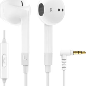 LUDOS FEROX Wired Earbuds in-Ear Headphones, 5 Year Warranty, Earphones with Microphone, Noise Isolation Corded for 3.5mm Jack Ear Buds for iPhone, Samsung, Computer, Laptop, Kids, School Students