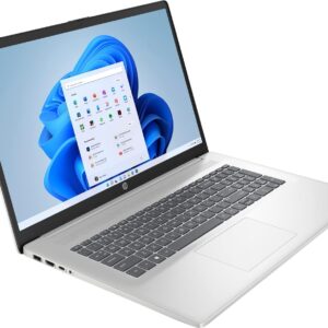 HP 17-CN400 Laptop, 2024, 17.3″ 1920 x 1080 IPS, Intel-10 Core 7 150U, 24GB DDR4, 2TB SSD, Windows 10 Home, Wi-Fi 6, Bluetooth 5.3, 1080p FHD Camera, Natural Silver