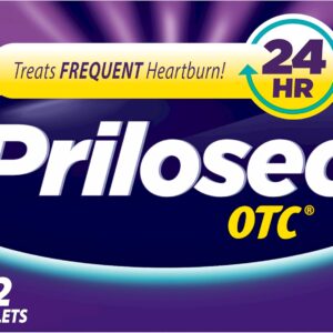 Prilosec OTC, Omeprazole Delayed Release 20mg, Acid Reducer, Treats Frequent Heartburn for 24 Hour Relief, All Day, All Night*, 20mg, 42 Tablets