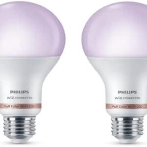 Philips Color and Tunable White A21 LED High Lumen 100W Equivalent Dimmable Smart Wi-Fi Wiz Connected Light Bulb, Compatible with Alexa, Google Assistant, and Siri Shortcuts (2-Pack) (9290024493)