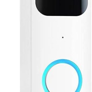 Blink Video Doorbell (newest model), Two-way audio, HD video, motion and chime app alerts, and Alexa enabled — wired or wire-free (White)