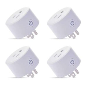 Zigbee Smart Plug Outlet, Mini Remote Voice Control with Alexa, Easy Setup, Work with Google Home/SmartThings, Hub Required 4-Pack