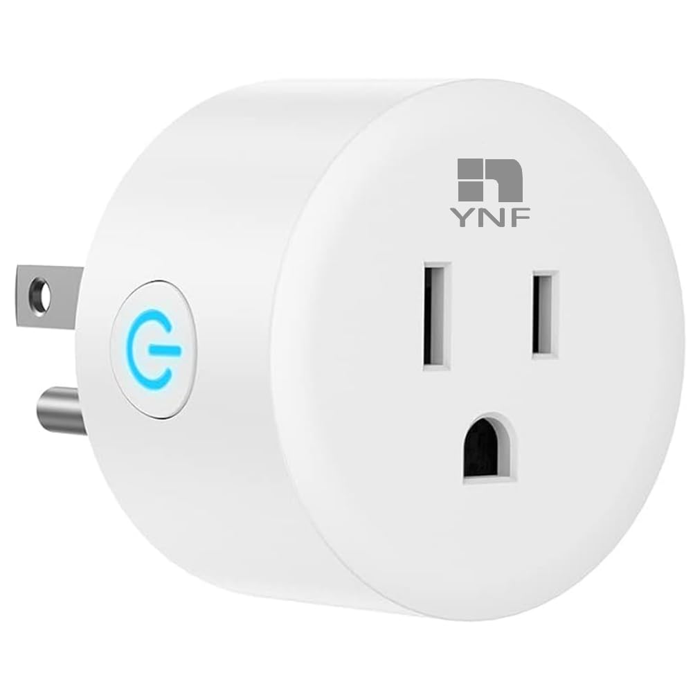 YNF Smart Plug, Simple Setup with One Voice Command, Works with Alexa Only, Voice Control, Remote Control, Timer Function, ETL Listed, Bluetooth Mesh, Alexa Echo Required (1 Pack)
