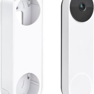 Anti-Theft No Drill Doorbell Mount Compatible with Google Nest Doorbell (Battery), Video Doorbell Door Mount for Apartment, Home, Renters, No Tools Needed and Protect Your Wall