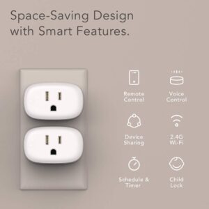Nooie Smart Plug WiFi Outlet Mini Smart Socket Compatible with Alexa, No Hub Required. Schedule Timer Function Control Electric Devices(1pack)