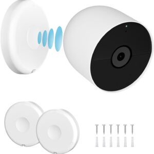 UYODM 2 Pack Magnetic Wall Mounts Compatible with Google Nest Cam Outdoor or Indoor, Battery – 2nd Generation, Magnetic Replacement Base Plate for Google Nest Camera(Nest Cam Not Included)