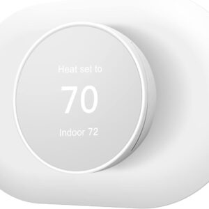Compatible with Google Nest Thermostat 2020 Wall Plate Cover, Nest Thermostat Trim Kit, Nest Thermostat Wall Plate Cover, Nest Thermostat Accessory Easy Installation – Snow