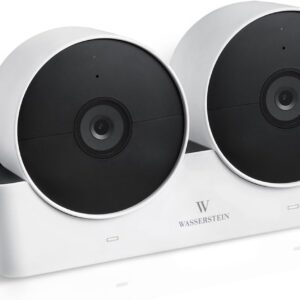 Wasserstein Charging Station Compatible with Google Nest Cam Outdoor or Indoor, Battery – Dual Charging Slot for Nest Cam (Nest Cam NOT Included)