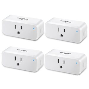 Sengled Smart Plug, S1 Auto Pairing with Alexa Devices, Energy Monitoring, Smart Outlet Remote Control, 15A Smart Socket, 1800W, Timer & Schedule, Bluetooth Mesh Smart Home, No Hub Required, 4-Pack