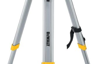 DEWALT Tripod Stand, Heavy Duty, Construction Tripod, Built-In Strap for Easy Transport on Jobsites (DW0737)
