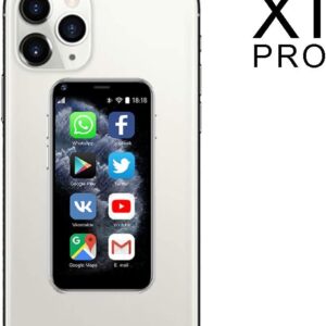 iLight Mini 11 Pro Smartphone The World’s Smallest 11 Pro Max Android Mobile Phone, Super Small Micro 2.5″ Touch Screen Global Unlocked Great for Kids 2GB RAM / 16GB ROM Tiny iPhone XI Pro Look Alike