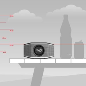 Fender x Teufel ROCKSTER GO 2 Portable Bluetooth Speaker – Powerful Sound, Rugged, Waterproof, 28 Hour Battery, Carrying Strap for Outdoors and Travel