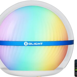 OLIGHT Sphere Smart Night Light, 75 lumens Stepless Dimming Table Lamp with Remotely APP Control, Magnetic Rechargeable RGB Ambient Lighting for Sleeping, Reading, and Relaxation