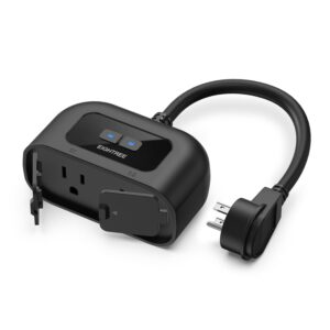 EIGHTREE Outdoor Smart Plug Waterproof IP44, Smart Outlet Plug with 2 Independently Controlled Outlets, Compatible with Alexa and Google Assistant, Voice & Remote Control, Timer&Schedule, 2.4GHz Only