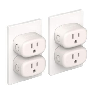 Smart Plug Work with Alexa and Google Home Nooie,Smart Alexa Plug Mini Bluetooth Smart Life&Tuya, Smart Outlet Plug Voice Control, WiFi Plug, Enchufe Inteligente Schedule Timer, 2.4Ghz Only, 4-Pack