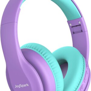 Kids Bluetooth Headphones, Lightweight Wireless Headphones for Kids, 85/94dB Volume Limited, 60 Hours Playtime, Bluetooth 5.3, Over-Ear Toddler Headphones with Built-in Mic (Purple)