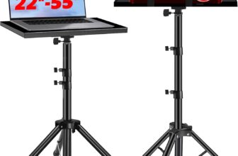 Projector Stand, 22 to 55 Inch Laptop Stand ,Projector Tripod with Phone Holder,Tripod for Projector,DJ Equipment,Projector Stand for Outdoor Movies,Office, Home, Stage or Studio (55Inch)