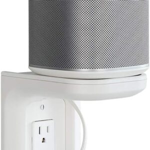 Sanus Outlet Shelf Speaker Mount – Heavy Duty Shelf Holds Devices up to 10 lbs – DIY Install Works with Both Standard & Decora Outlets – Perfect for Sonos & Other Smart Speakers