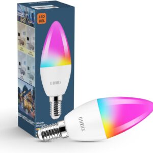 OHLUX Smart Candelabra Led Light Bulbs, E12 Base Led Bulb 4W 40 Watt Equivalent WiFi Candle Small Bulbs Compatible with Alexa/Google Assistant, Color Change Alexa Light Bulbs 2.4GHz WiFi Only,1 Pack
