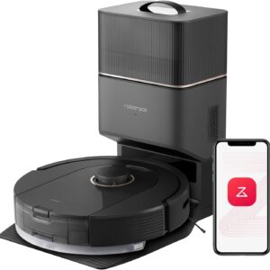 roborock Q5 Pro+ Robot Vacuum and Mop, Self-Emptying, 5500 Pa Max Suction, DuoRoller Brush, Hands-Free Cleaning for up to 7 Weeks, Precise Navigation, Perfect for Hard Floors, Carpets, and Pet Hair