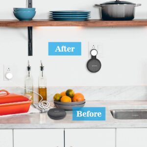 HomeMount Wall Mount for Google Home Mini and Google Nest Mini (2nd Gen),Space-Saving Outlet Holder Accessories for Google Mini Voice Assistant (Black)