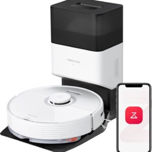 roborock Q7 Max+ Robot Vacuum and Mop, Self-Emptying up to 7 Weeks, 4200Pa Suction, 30-Level Adjustable Water Flow, PreciSense LiDAR Navigation, No-Mop & No-Go Zones, APP & Voice Control
