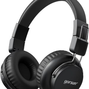 gorsun Bluetooth Headphones,On Ear Headphones with HD Mic,40MM Speaker,Adjustable Foldable, Wireless Headphones 3.5mm Jack Compatible Cellphones Computer MP3/4 Tablet