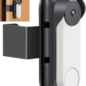 Google Video Doorbell Mount No-Drill for Google Doorbell Camera Door holder Cover Adjustable Mounting Bracket, Google Doorbell Security System Accessories, Not Block Doorbell Sensor