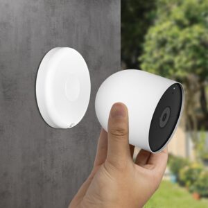 UYODM 2 Pack Magnetic Wall Mounts Compatible with Google Nest Cam Outdoor or Indoor, Battery – 2nd Generation, Magnetic Replacement Base Plate for Google Nest Camera(Nest Cam Not Included)