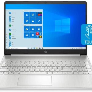 HP 15-inch Touchscreen Laptop, AMD Ryzen 3 3250U, 8 GB RAM, 256 GB SSD, Windows 11 Home in S Mode (15-ef1020nr, Natural Silver)