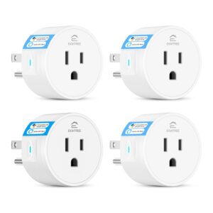 EIGHTREE Smart Plug, Smart Plugs That Compatible with Alexa and Google Home, Compatible with SmartThings, Smart Outlet with WiFi Remote Control and Timer Function, 2.4GHz Wi-Fi Only, 4 Packs