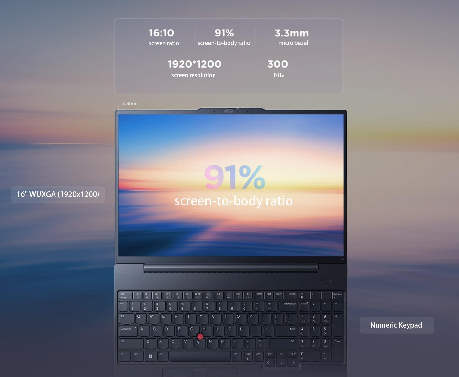 Lenovo ThinkPad E16 Business Laptop (16" FHD+ Display, AMD Ryzen 5 7530U(> i7-1165G7), 40GB RAM, 1TB SSD) Fingerprint, Backlit, FHD Webcam, WiFi 6, Ethernet, Win 11 Pro w/ AI Copilot, Black - Image 4