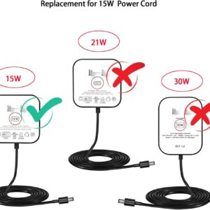Power Cord Replacement for Alexa Dot 4th Gen/3rd Gen/5th Gen 2022, Show 5 2nd Generation 2021 Speaker, 15W Charger Adapter