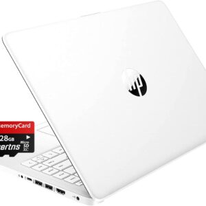 HP Stream 14″ HD Thin and Light Laptop, Intel Celeron N4120, 16GB RAM, 64GB eMMC Storage, Long Battery Life, HD Webcam, HDMI, White, Office 365 1-Year, Windows 11 S, 128GB Cuertns MicroSD