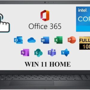 DELL Inspiron 15 3000 3520 Business Laptop Computer 15.6” FHD Touchscreen,11th Gen Intel 4 Cores i5-1155G7, with Microsoft Office 365,32G,1TB, Numeric Keypad, Wi-Fi, Webcam, HDMI, Black