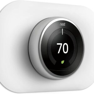 Compatible with Google Nest Thermostat 1st/2nd/3rd Wall Plate Cover – Petrichor Nest Thermostat Trim Kit, Made for Google Nest Thermostat 1st/2nd/3rd, Cover Imperfections Easy to Install – Snow