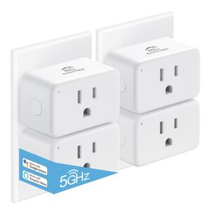 EIGHTREE Mini Smart Plug 𝟓𝐆𝐇𝐳 𝐖𝐢-𝐅𝐢 𝐂𝐨𝐦𝐩𝐚𝐭𝐢𝐛𝐥𝐞 𝟏𝟓𝐀, 𝗘𝗻𝗲𝗿𝗴𝘆 𝗠𝗼𝗻𝗶𝘁𝗼𝗿𝗶𝗻𝗴, Smart Plugs That Compatible with Alexa & Google Home & SmartThings, Remote Control, Timer