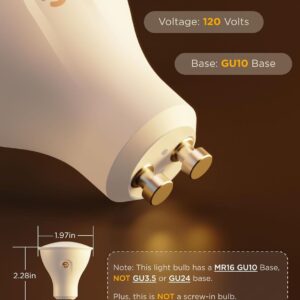 Govee GU10 LED Bulb, Smart GU10 Light Bulbs, Dimmable Color Changing Light Bulbs, 85 Dynamic Scenes, WiFi & Bluetooth LED Bulbs Work with Alexa, Google Assistant, Syncs with Music, 4 Pack