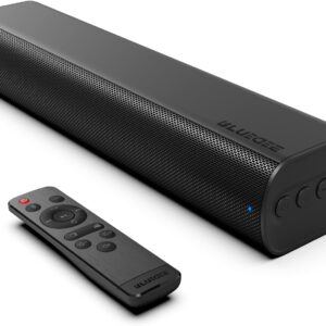Sound Bars for TV 16-inch, Cinematic TV Bluetooth Sound Bar with Impactful Bass with Remote Control, Wall Mountable Sound Bar Work with Traditional or Smart TV, Computer