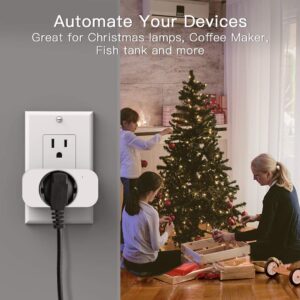 TREATLIFE 4 Pack Smart Plugs That Work with Alexa and Google Home, 7 Day Heavy Duty Programmable Timer, 1800W 15A WiFi Smart Outlet, Child Lock, Vacation Mode, Reliable WiFi Connection