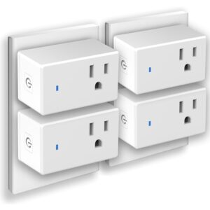 ExIoTy Mini Smart Plug, Compatible with Alexa, Simple Setup with One Voice Command, Voice Control, Remote Control, Timer & Schedule & Group Controller, Alexa Echo Required (4 Pack)